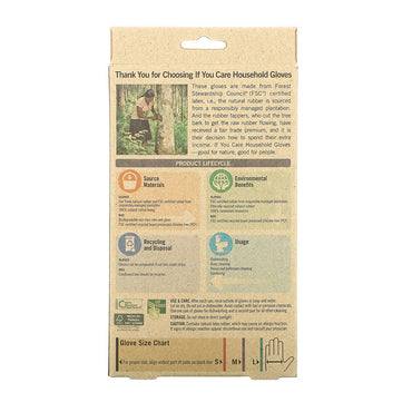 If You Care Household Gloves Latex Cotton Flock Lined, Medium - 1 Pair