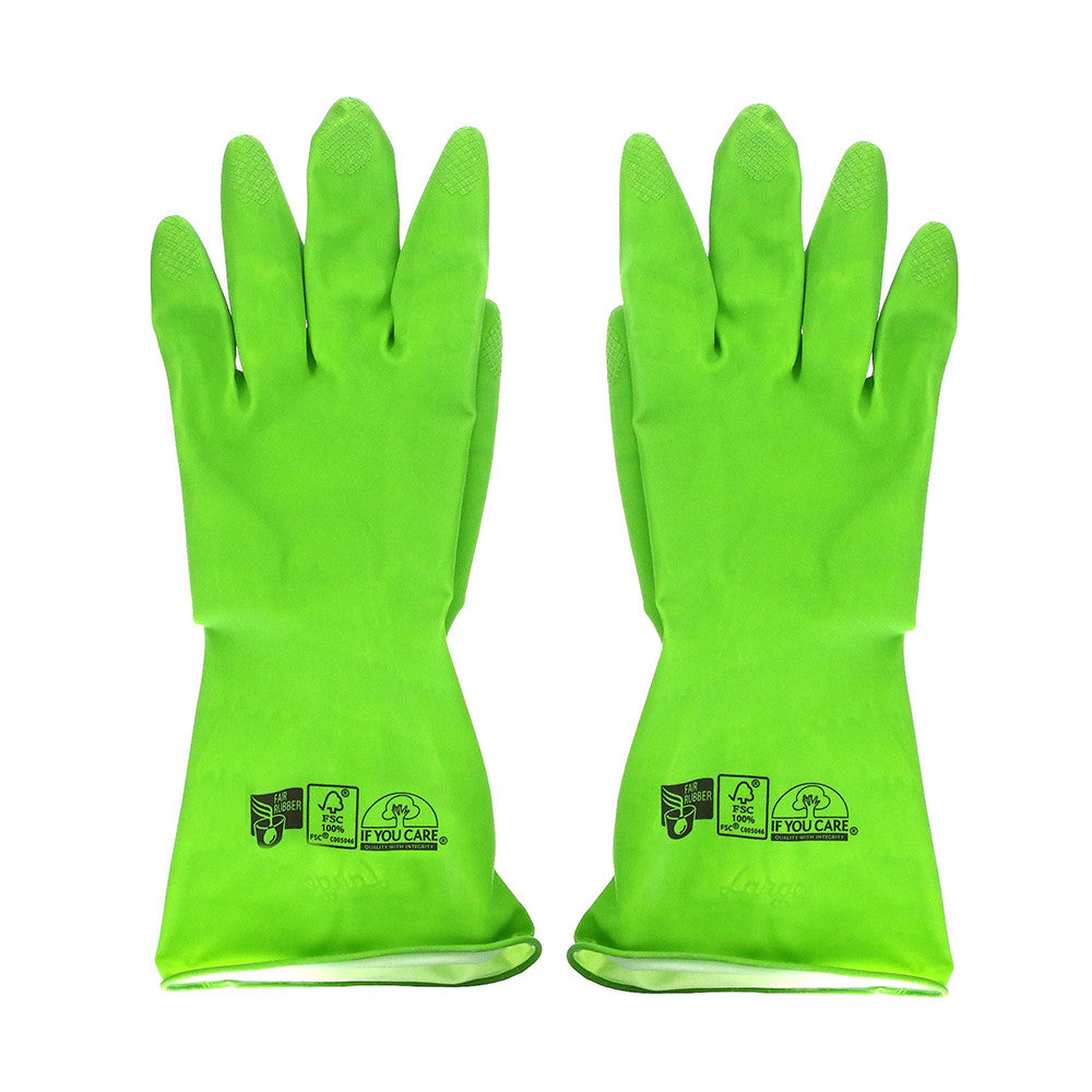 If You Care Household Gloves Latex Cotton Flock Lined, Medium - 1 Pair