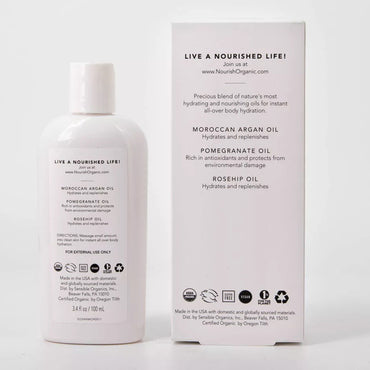 Nourish Organic Replenishing Argan Oil With Moroccan Argan and Pomegranate 3.4 Oz