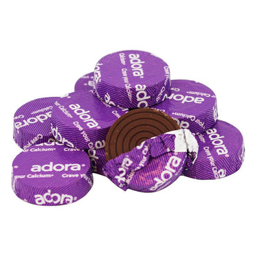 Adora Calcium Supplement Disk, 500 Mg Organic Dark Chocolate, 30 Ea