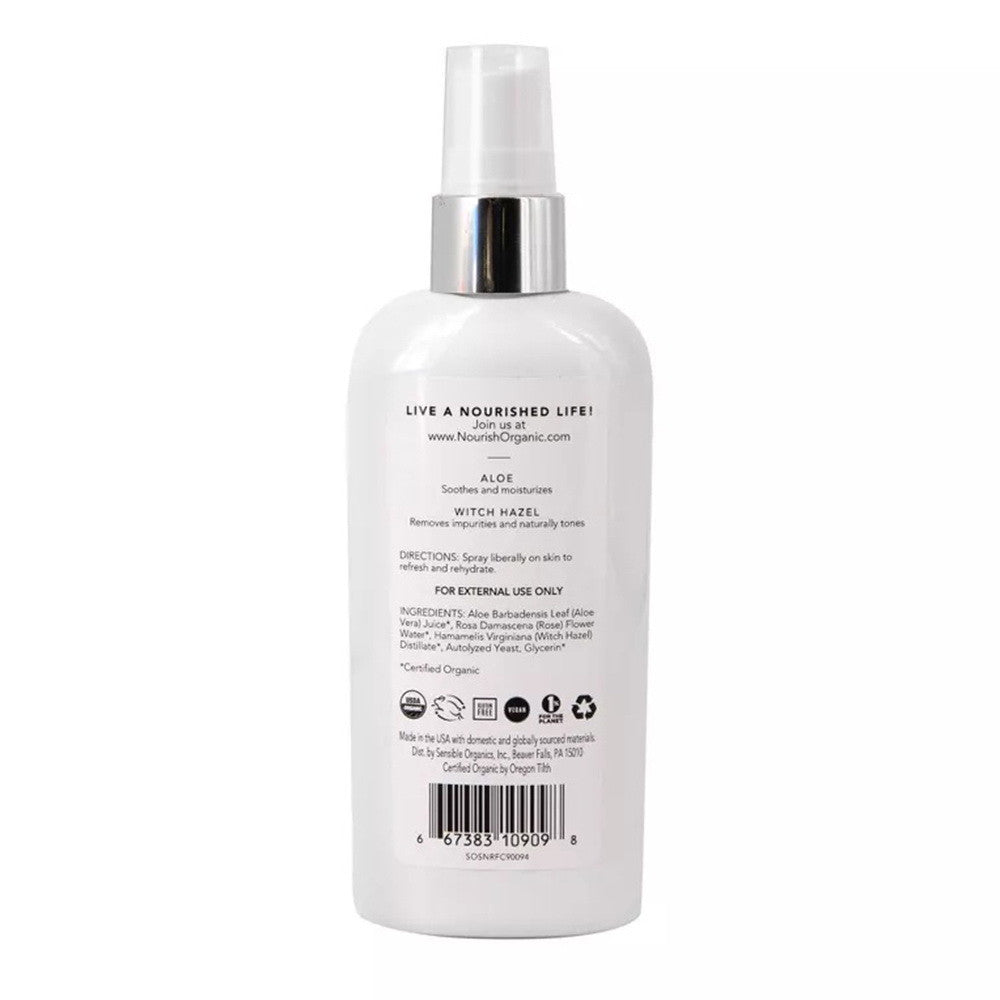 Nourish Organic Refreshing Face Toner with Aloe & Witch Hazel, 3 Oz