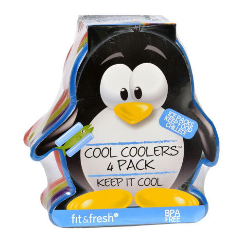 Fit and Fresh Cool Coolers Peunguin Ice Packs, 4 Ea