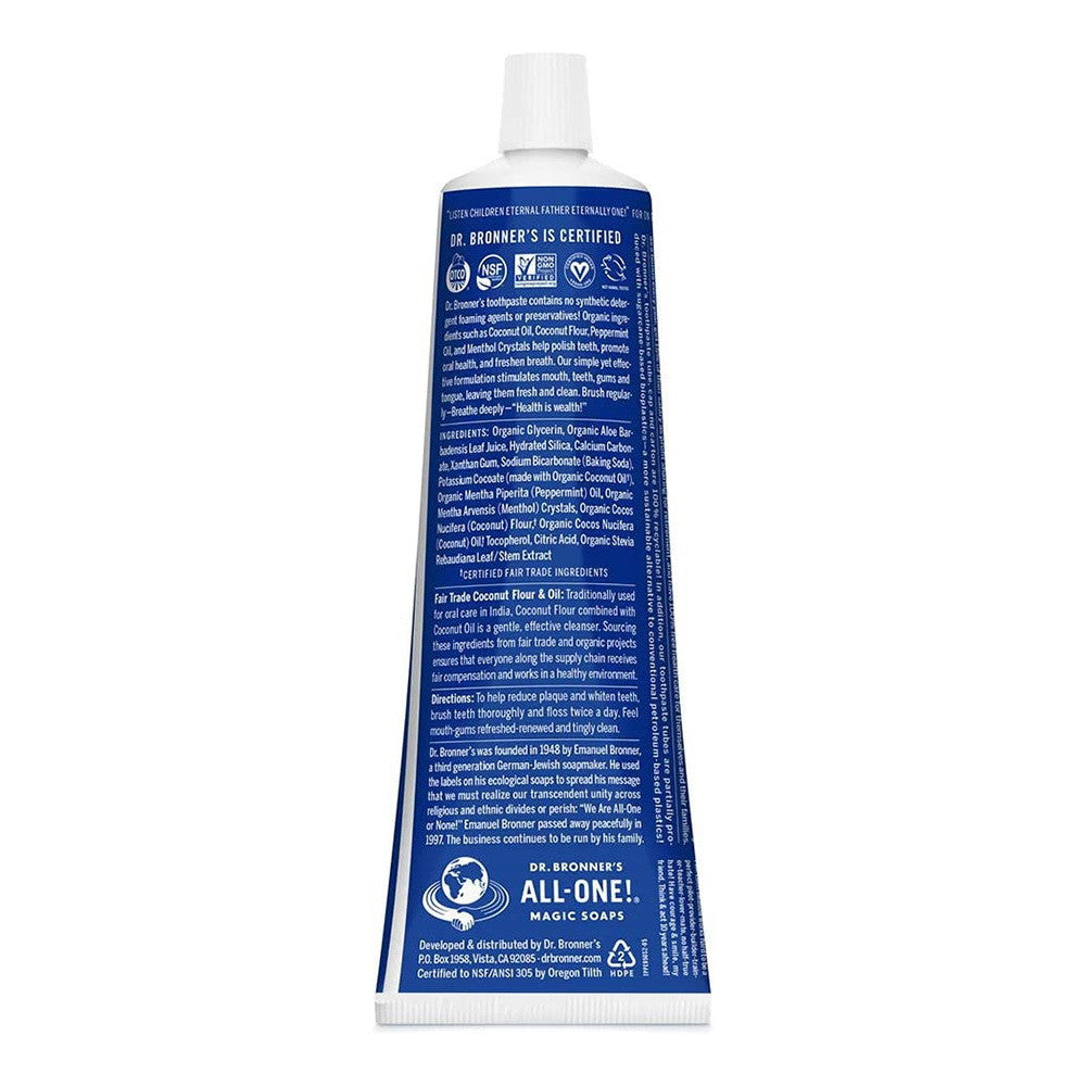 Dr. Bronner's Peppermint Toothpaste Peppermint - 5 Oz