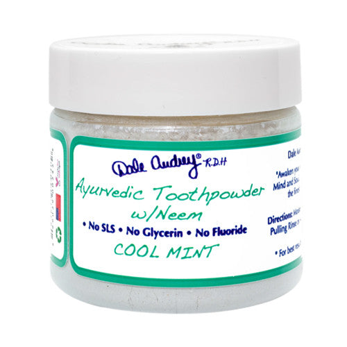 Dale Audrey Ayuvedic Mineralizing Cool Mint Toothpowder with Neem, 3.25 Oz