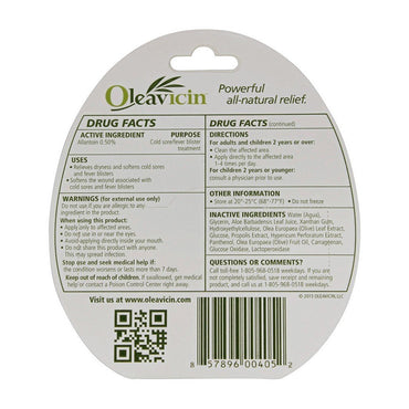 Oleavicin Cold Sore Treatment Soothing Gel For Skin Irritations, 1.3 Oz