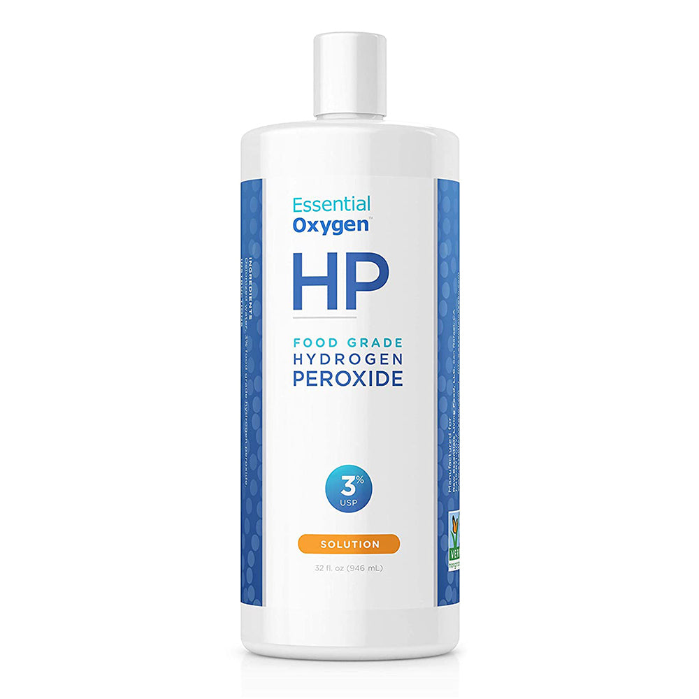 Essential Oxygen Food Grade Hydrogen Peroxide 3 Percent Solution 32Oz (946ml)