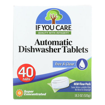 If You Care Automatic Dishwasher Tablets Free and Clear, 40 Ea