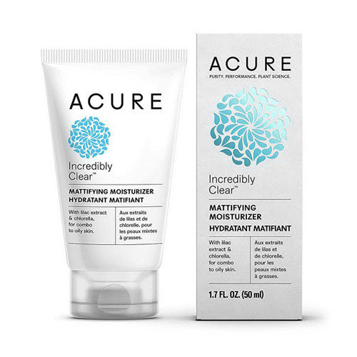 Acure Incredibly Clear Mattifying Moisturizer, 1.7 Oz