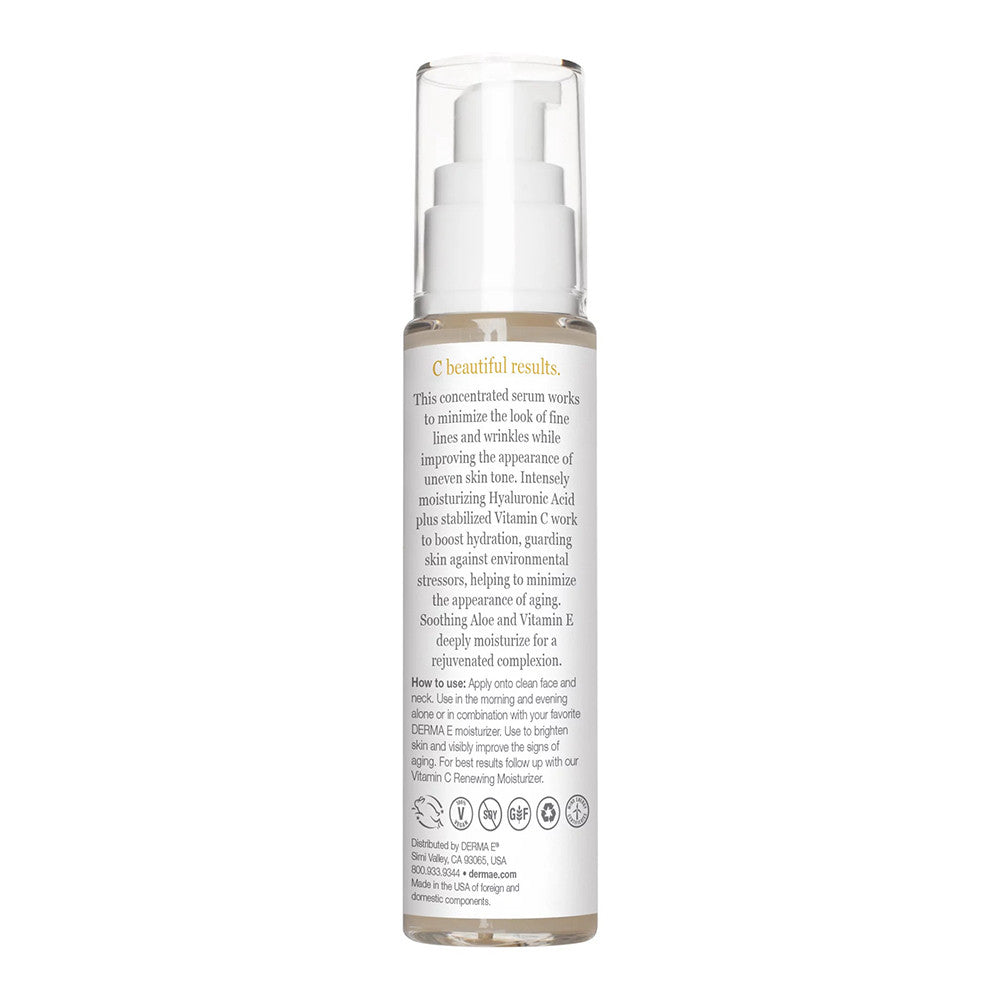 Derma E Vitamin C Concentrated Serum Natural Fragrance Oils - 2 Oz