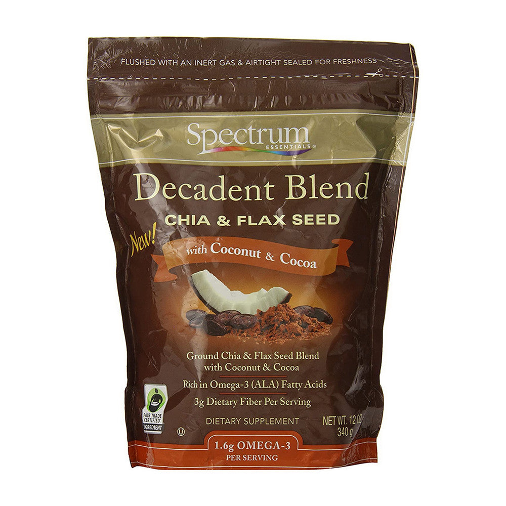 Spectrum Essentials Decadent Blend Chia and Flaxseed with Coconut and Cocoa, 12 Oz