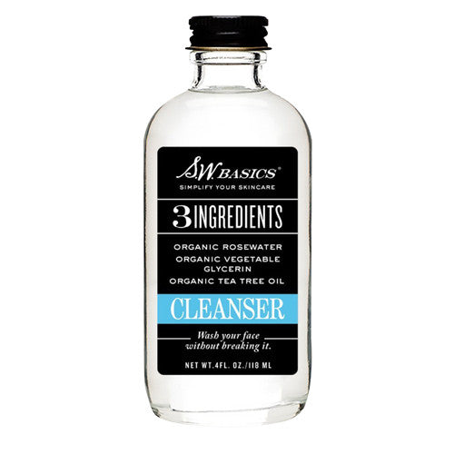 S.W. Basics With Organic Rose Water, Vegetable Glycerin and Tea Tree Oil Skin Cleanser, 4 Oz