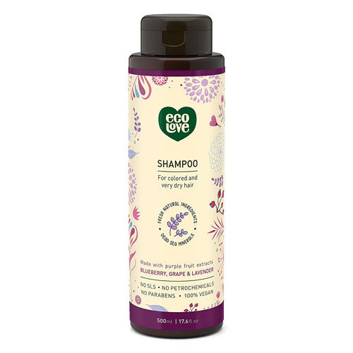 EcoLove Purple Hair Shampoo For Colored and Very Dry Hair, 17.6 Oz