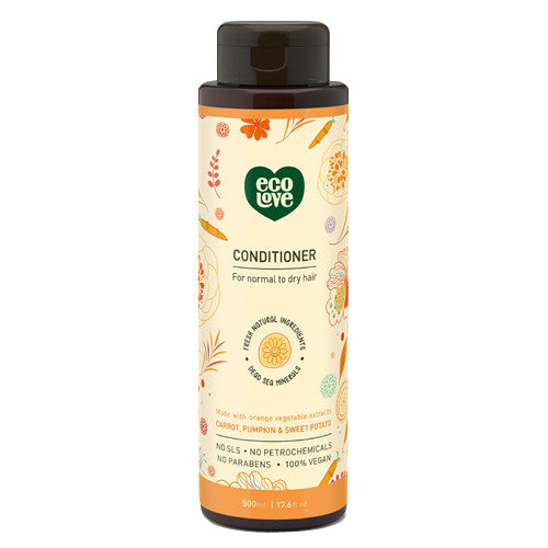 Ecolove Dead Sea Minerals Orange Collection Hair Conditioner For Normal To Dry Hair, 17.6 Oz