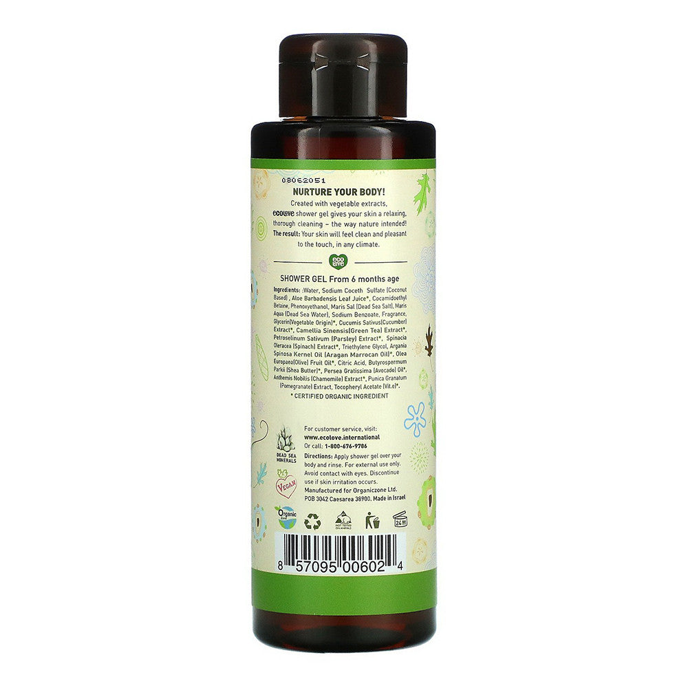 Ecolove Body Wash Green Vegetables Family Shower Gel For Ages 6 Months And Up, 17.6 Oz