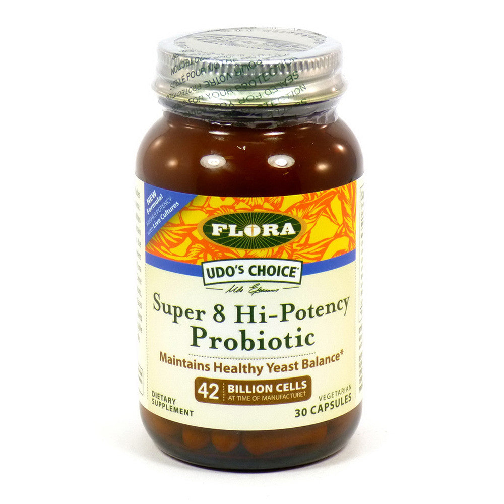 Flora Super 8 Hi Potency Probiotic for Maintains Health Capsules, 30 Ea