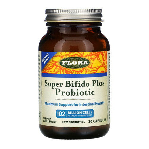 Flora Super Bifido Plus Probiotic for Intestinal Health Capsules, 30 Ea