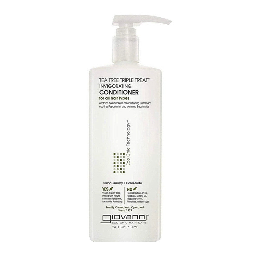 Giovanni Eco Chic Triple Treat Hair Conditioner, Tea Tree, 24 Oz