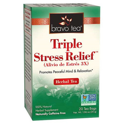 Bravo Tea Triple Stress Relief Herbal Tea Bags, 20 Ea