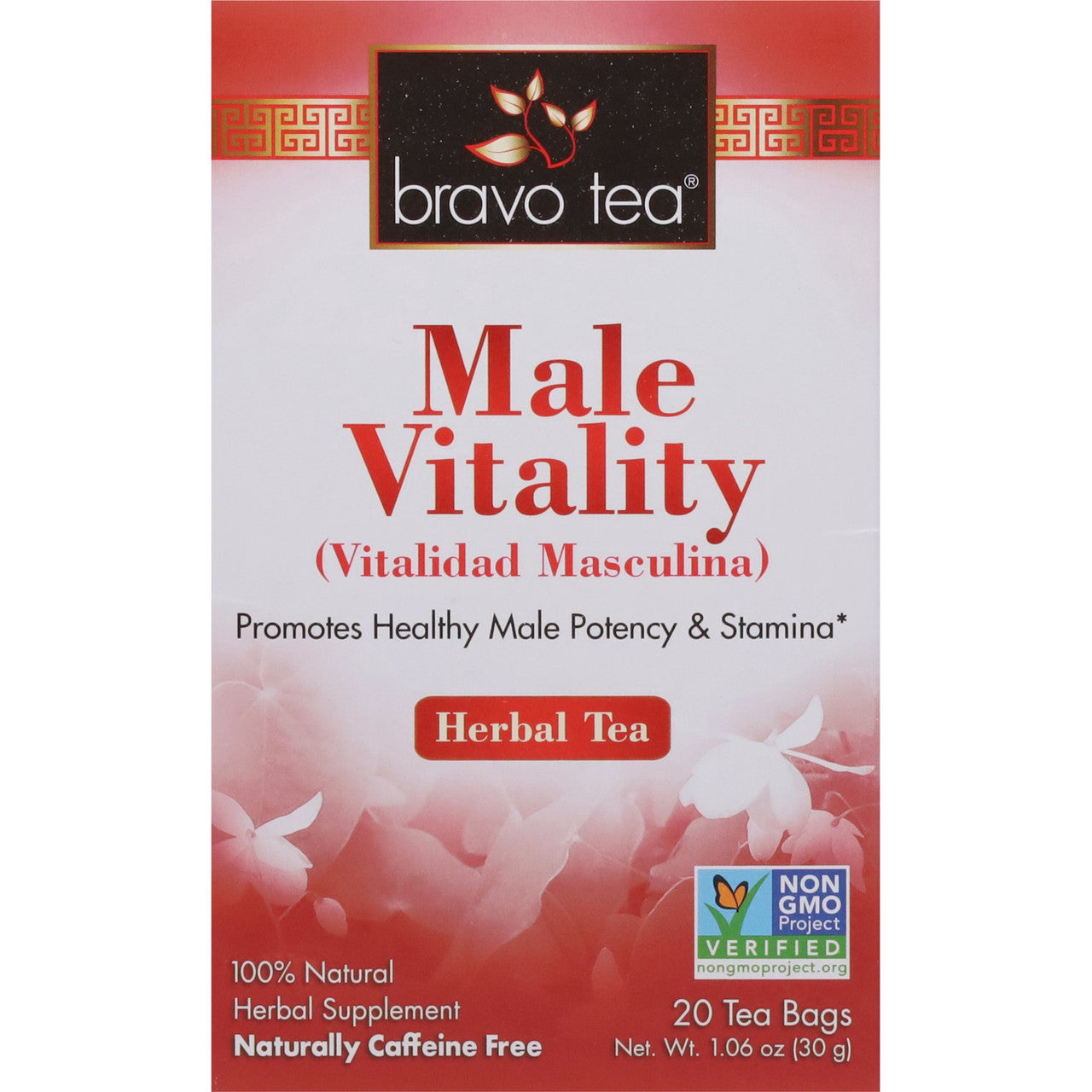 Bravo Tea Male Vitality Herbal Tea Bags, 20 Ea