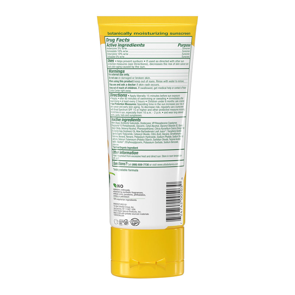 Alba Botanica Hawaiian Island Vibe Face Sunscreen Lotion, SPF 50, 3 Oz