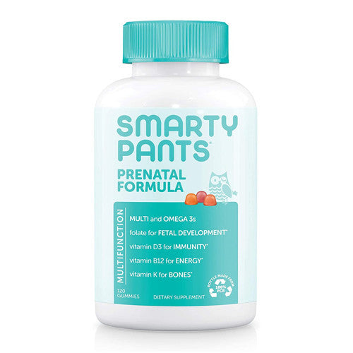 SmartyPants Prenatal Formula Daily Gummy Multivitamin Vegetarian Gummies, 120 Ea