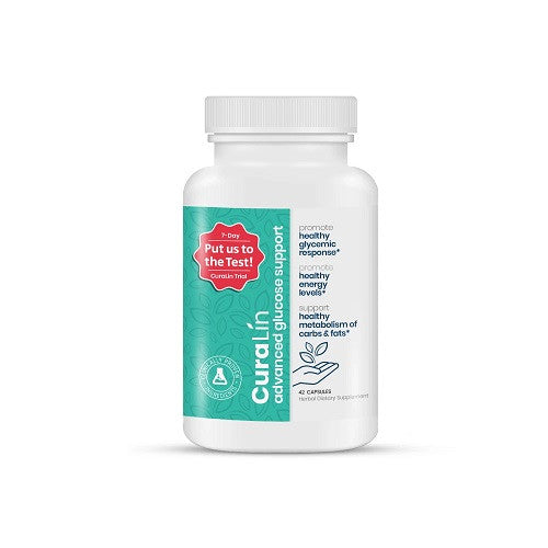 CuraLife CuraLin Advance Glucose Support Type 2 Diabetes Herbal Dietary Supplement Capsules, 42 Ea