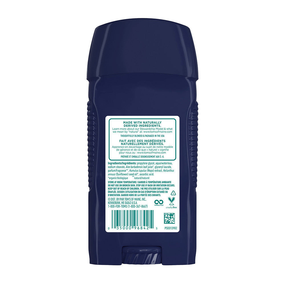 Tom's of Maine Mountain Spring Deodorant for Men, 2.8 Oz