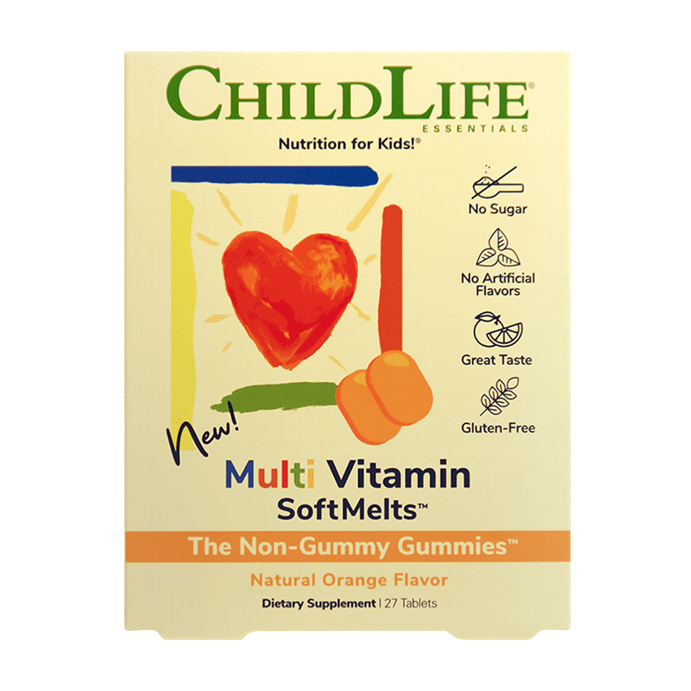 ChildLife Essentials Multivitamin SoftChew Gummies Natural Orange Flavor Supporting Overall Growth and Development 27Ea