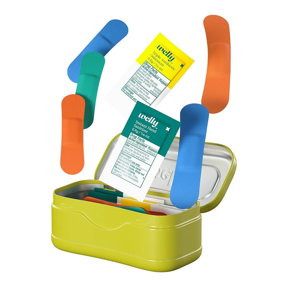 Welly Quick Fix Kit On the Go First Aid Assorted Bandages & Ointments, 24 Ea
