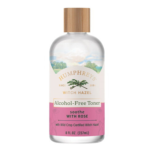 Humphreys Witch Hazel Hydrating Facial Toner with Rose and Hyaluronic Acid 8Oz (236ml)