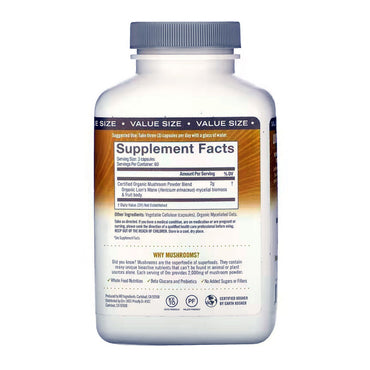 Organic Mushroom Nutrition Lion's Mane 667 mg 180 Veg Caplet