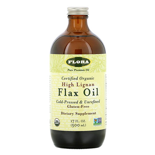 Flora High Lignan Flax Oil for Essential Fatty Acid Support 8.5Oz (250ml)