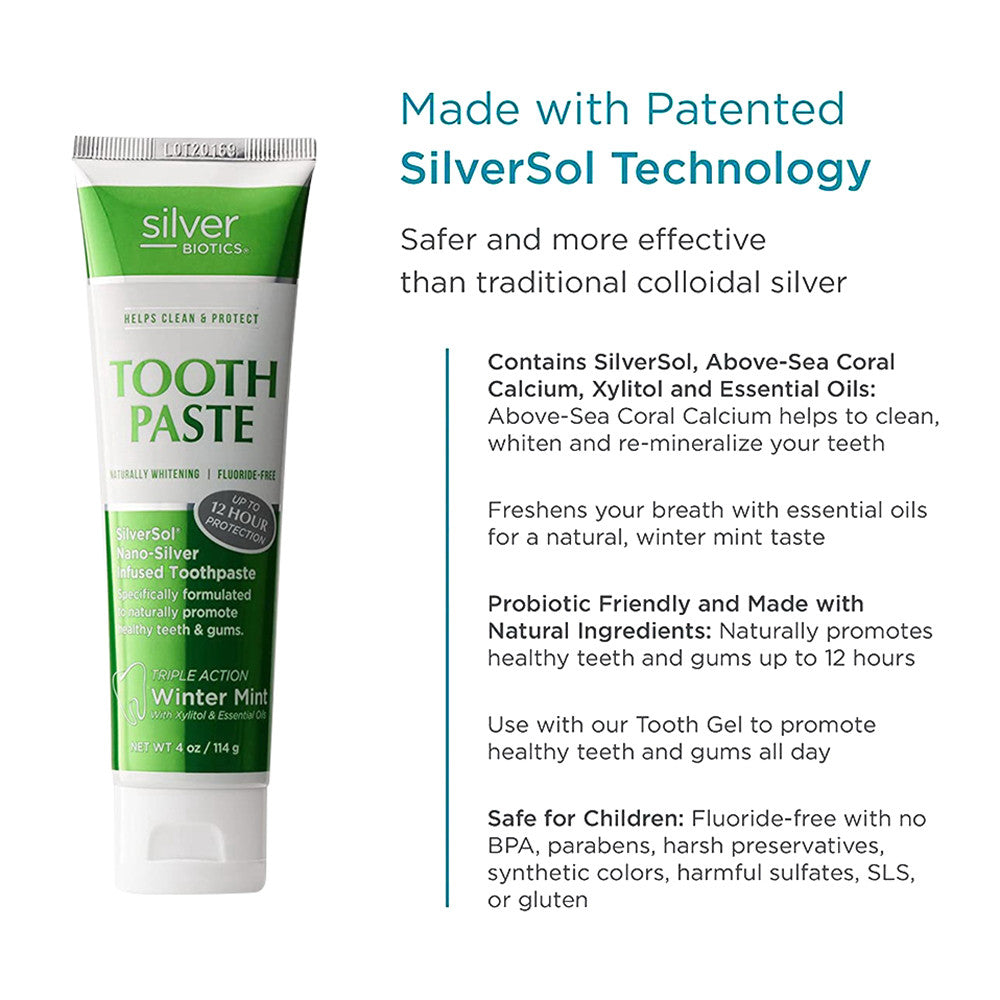 American Biotech Labs Silver Biotics Toothpaste Nano-Silver Toothpaste, 4 Oz