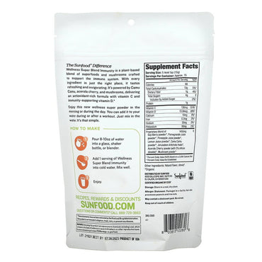 Sunfood Superfoods Organic Wellness Super Blend, Immunity, 8 Oz