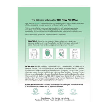 Fortify And Natural Germ Fighting Skincare Hydrating And Protecting Facial Sheet Mask, 5 Ea