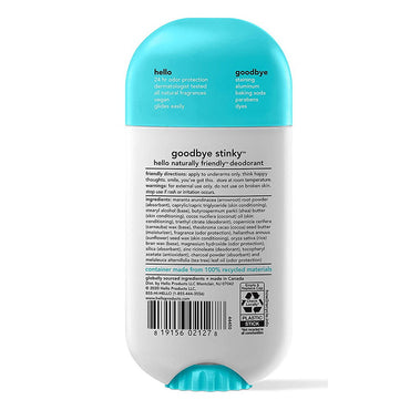 Hello Clean and Fresh Deodorant with Activated Charcoal, 2.6 Oz