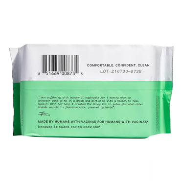 The Honey Pot Company Herbal Pantiliners, Organic Cotton Cover, 30 Ct