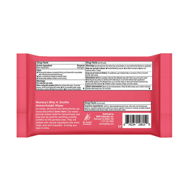 Mommys Bliss Soothing Hemorrhoid Wipes for Women, Aloe And Rosewater, 50 Ct