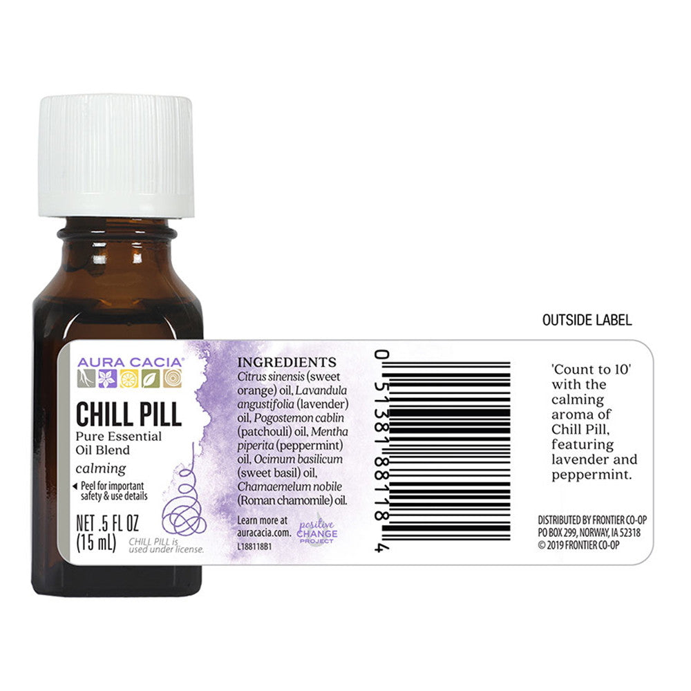 Aura Cacia Aromatherapy Essential Solutions Oil, Chill Pill - 0.5 Oz