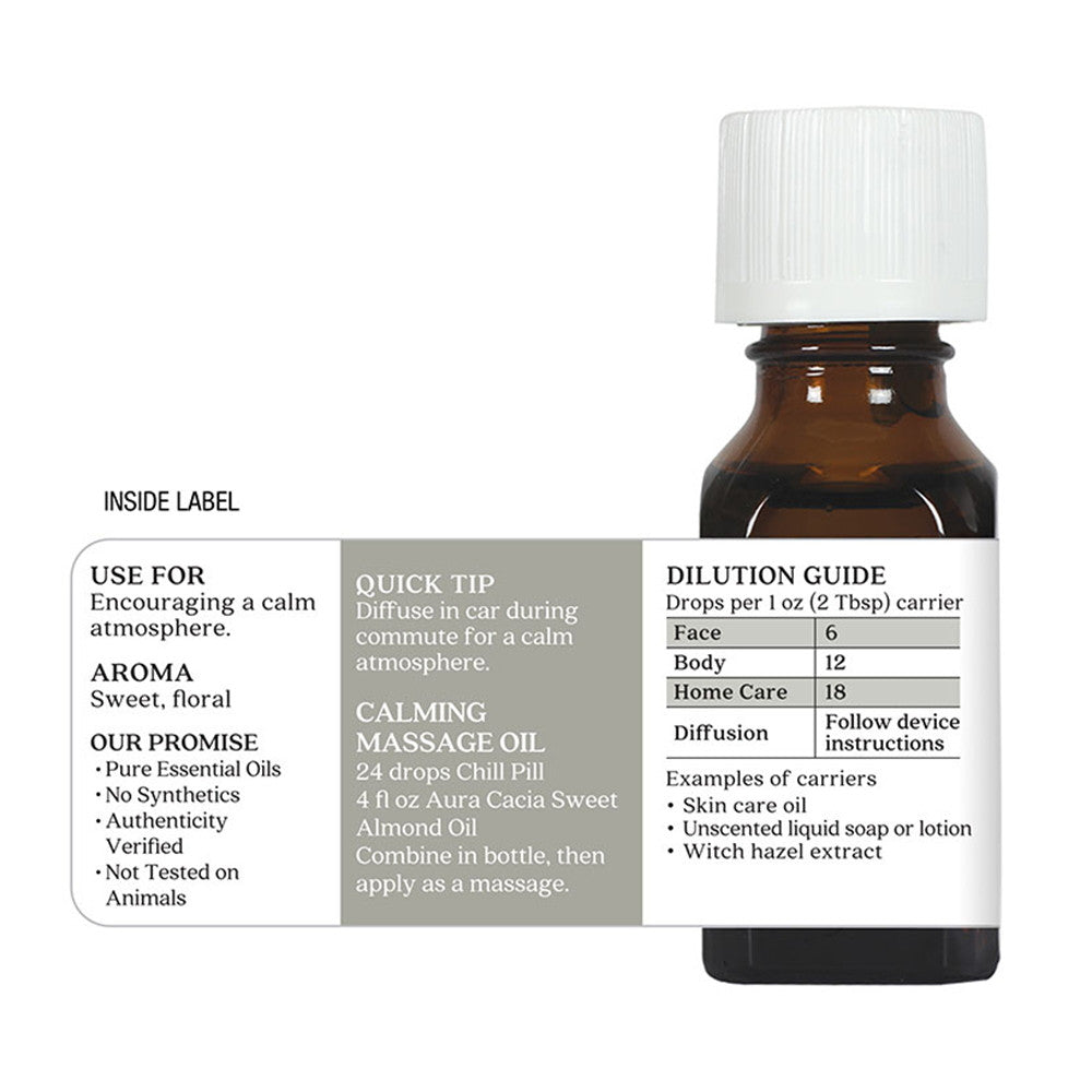 Aura Cacia Aromatherapy Essential Solutions Oil, Chill Pill - 0.5 Oz