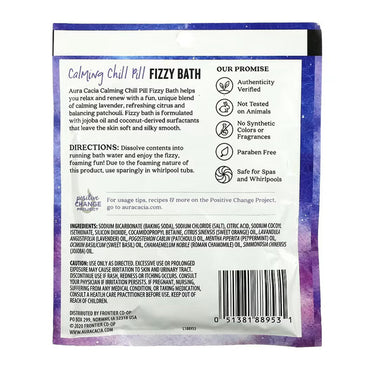 Aura Cacia Fizzy Bath Calming Chill Pill, 2.5 Oz