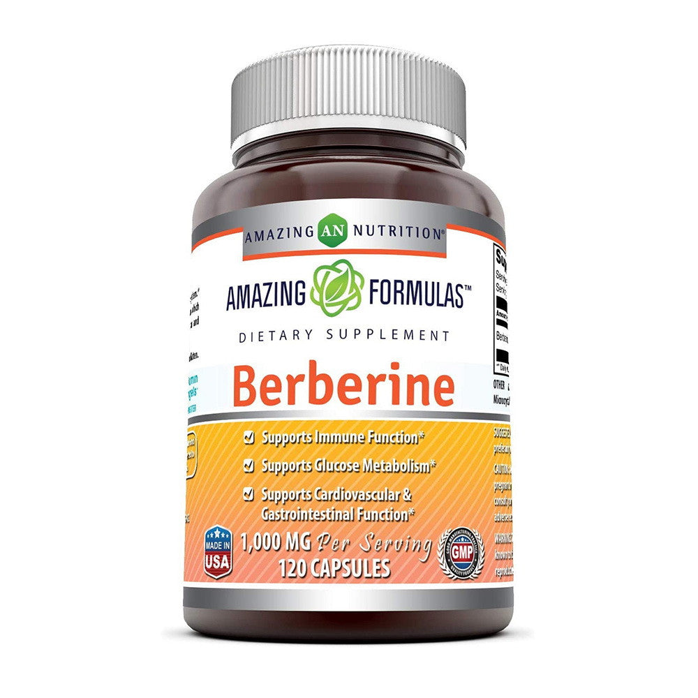 Amazing Nutrition Amazing Formulas Berberine 1000 mg Capsules, 120 Ea