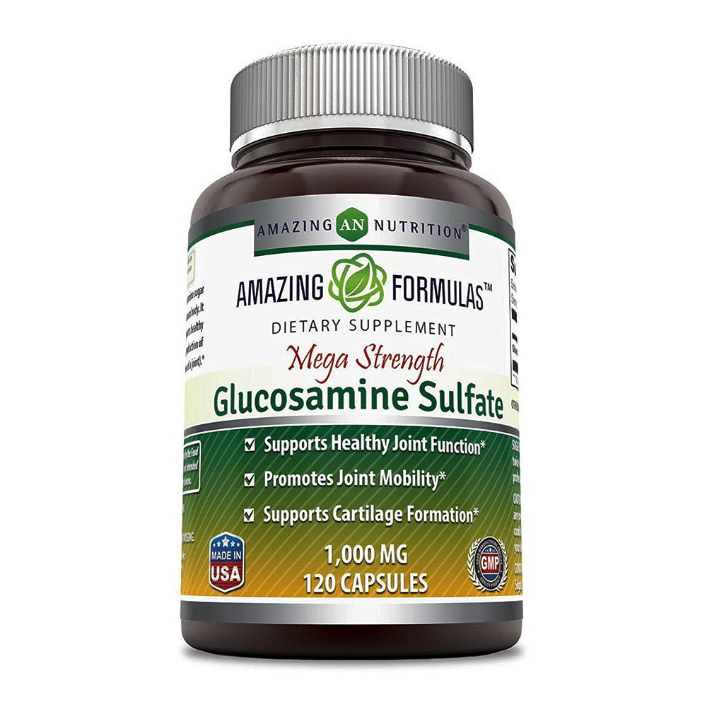 Amazing Formulas Glucosamine Sulfate Mega Strength 1000 Mg Capsules, 120 Ea