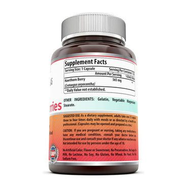 Amazing Formulas Hawthorn Berries 565 Mg, 120 Ct