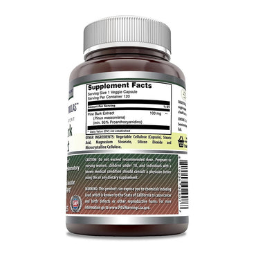 Amazing Formulas Pine Bark Extract 100 Mg Capsules, 60 Ea