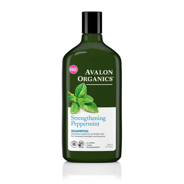 Avalon Organics Strengthening Hair Shampoo, Peppermint, 11 Oz