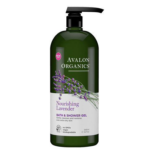 Avalon Organics Bath And Shower Gel, Nourishing Lavender - 32 Oz