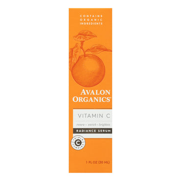Avalon Organics Radiance Serum with Vitamin C, 1 Oz