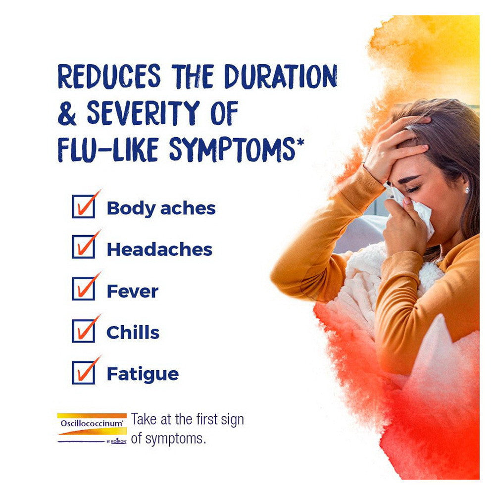 Boiron Oscillococcinum Flu-like Symptoms Homeopathic Medicine, 6 Doses, 0.04 oz Ea