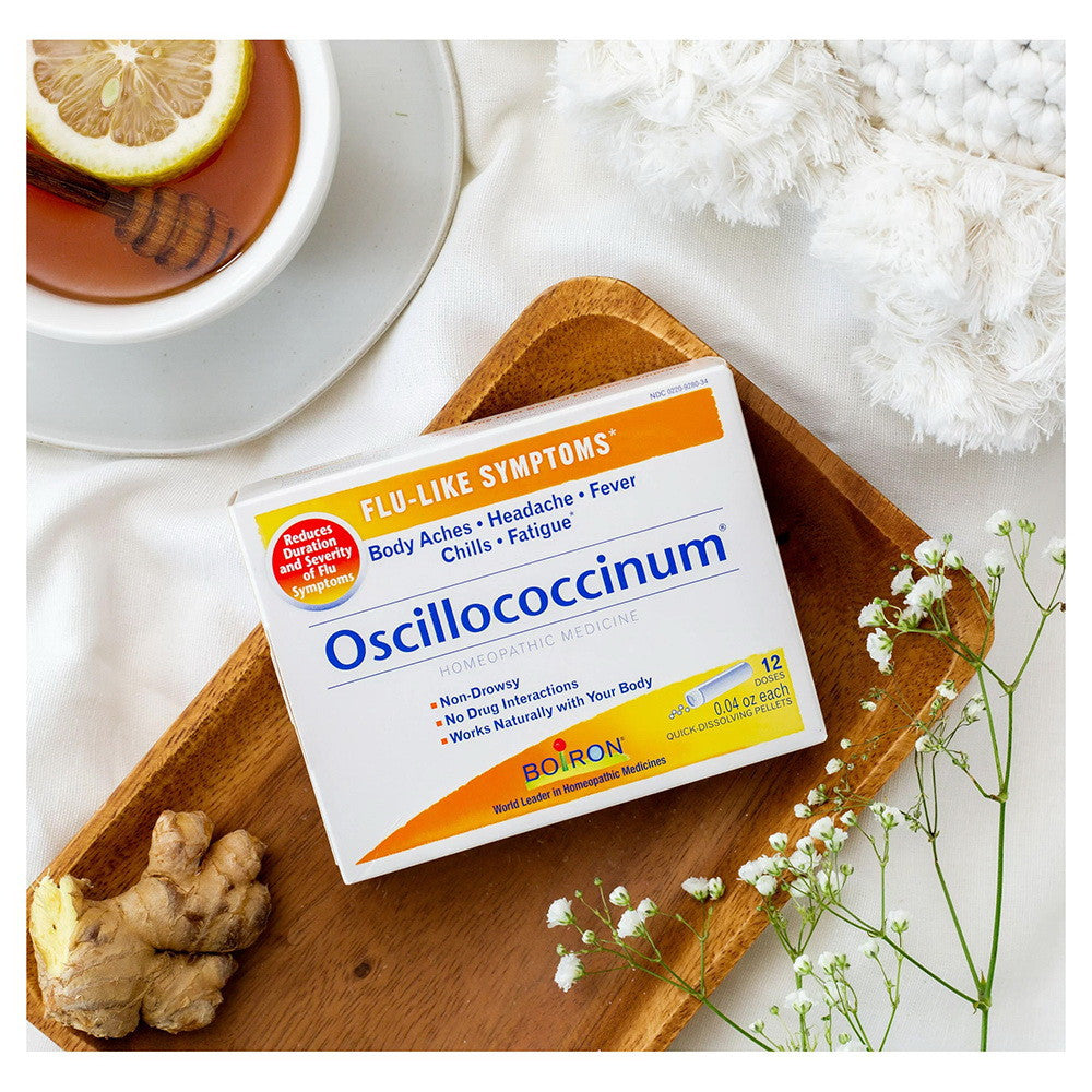 Boiron Oscillococcinum Homeopathic Quick-Dissolving Pellets, For Flu-Like Symptoms, 12 Doses
